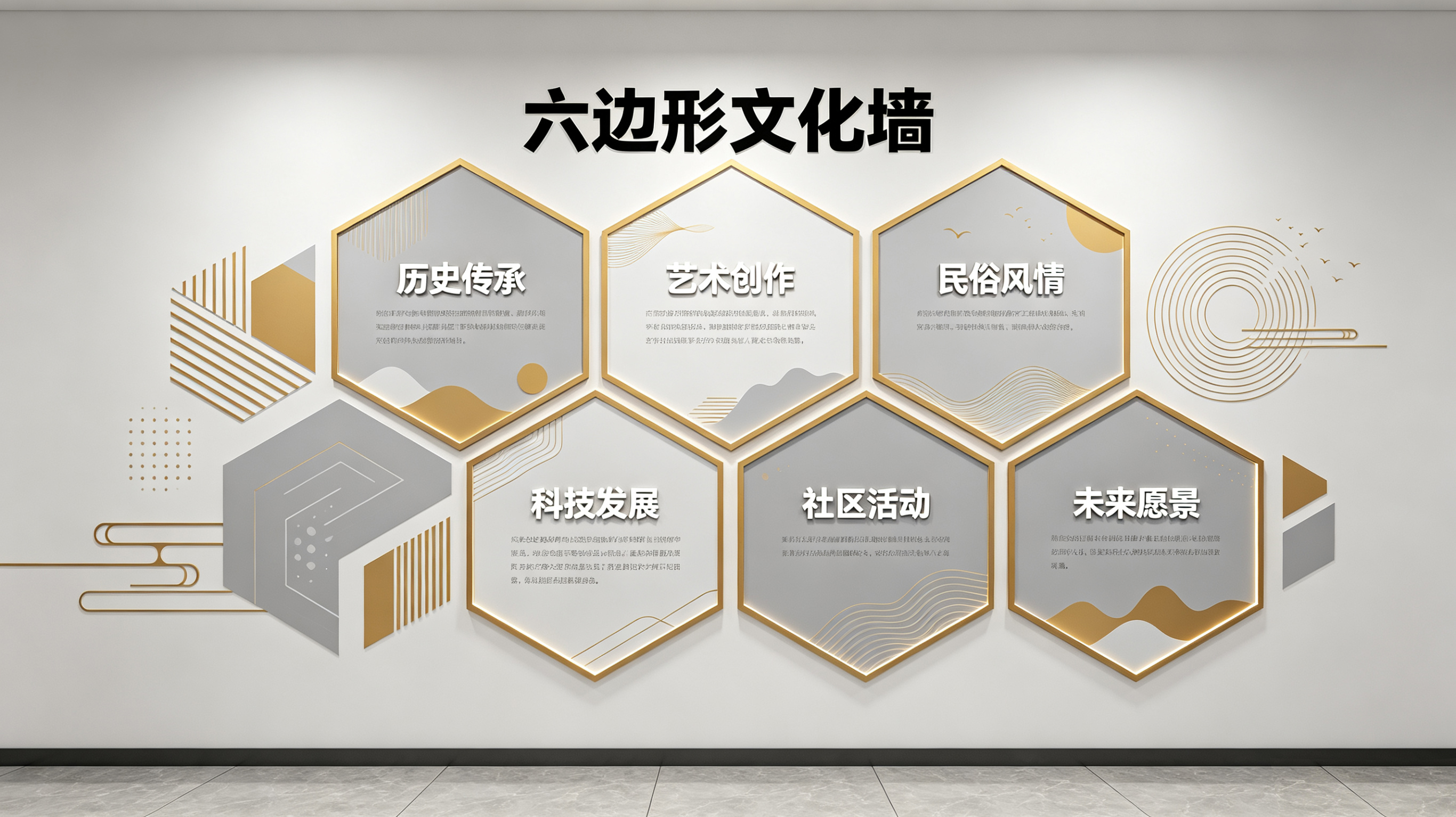 贵阳企业文化墙 | 六边形信息美学